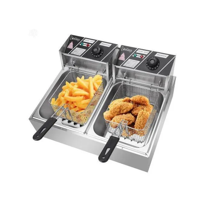 Globalstar 12L Commercial Double Deep Fryer Angle
