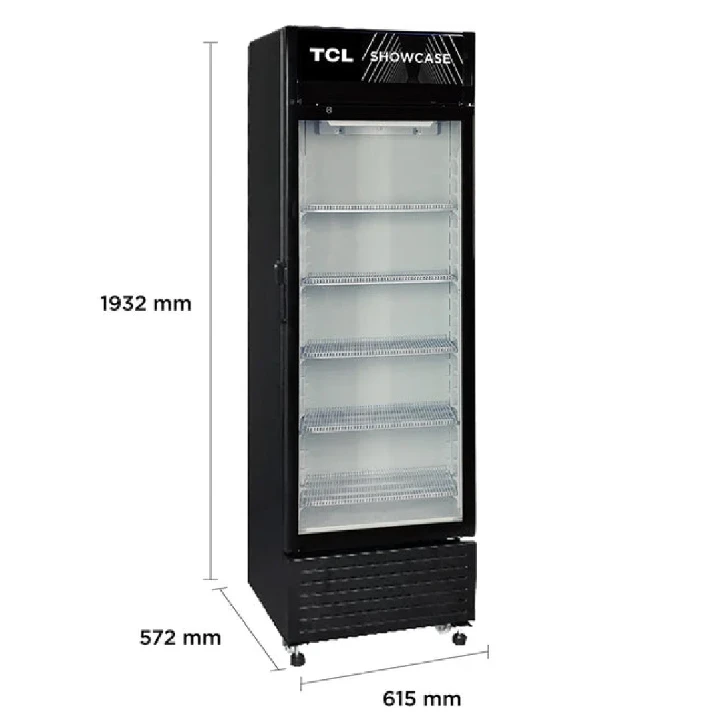 TCL 490L Showcase Display Chiller Refrigerator Angle